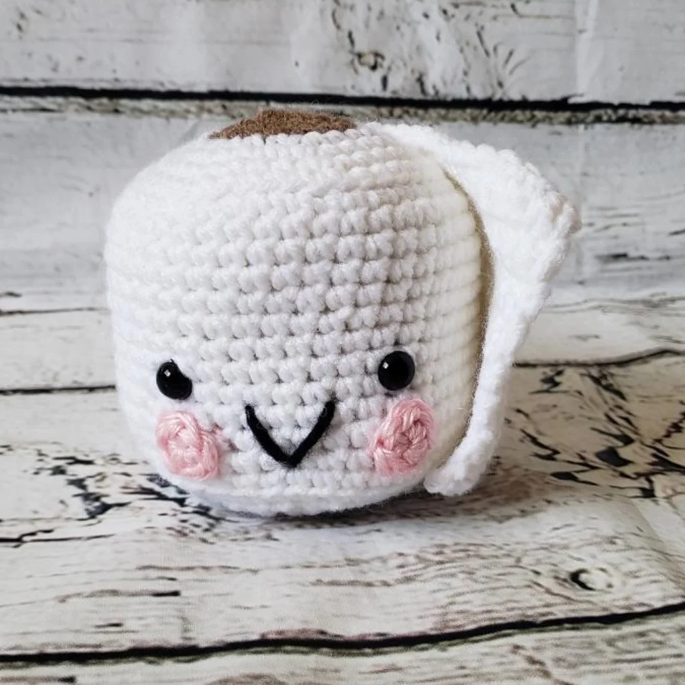 Crochet Kawaii Toilet paper Amigurumi - Picture 1 of 6